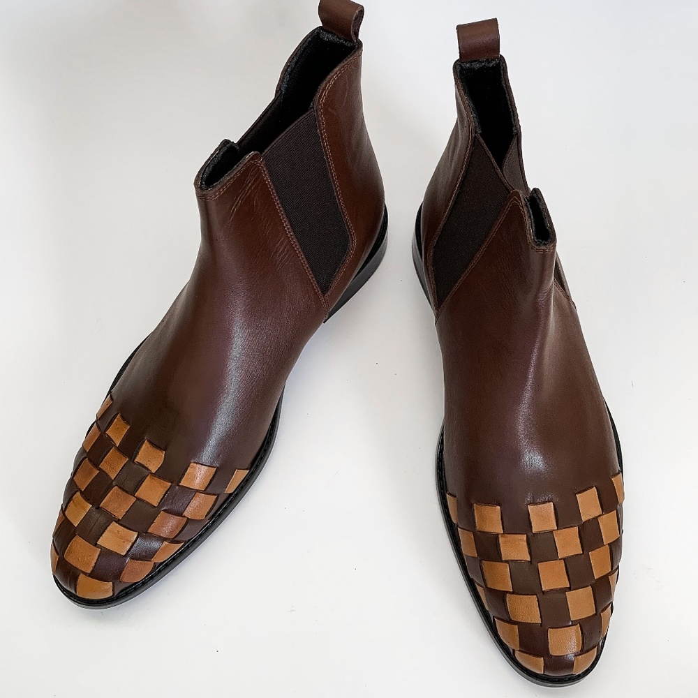 Brown Chelsea Leather Boots